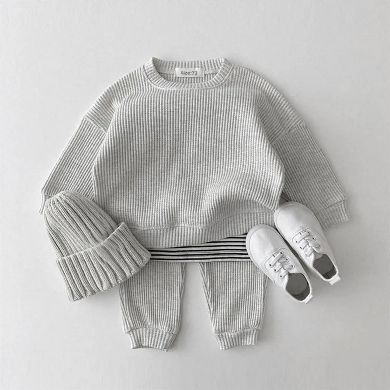 Ensemble Bébé Fille - Coton Tricoté - 2 Pièces - Haut + Pantalon - 1 à 3 ans