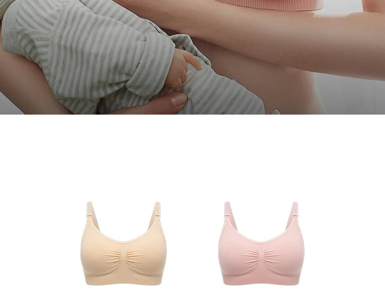 Soutien-gorge d'allaitement respirant sans couture - Soutien-gorge de maternité grande taille avec maintien