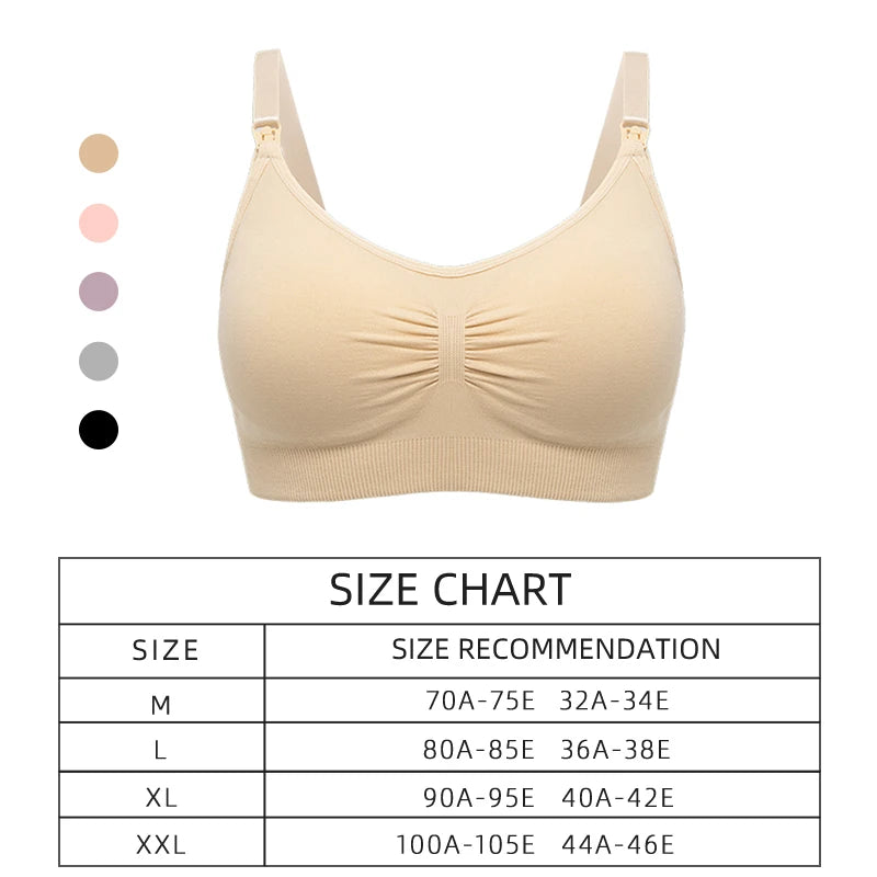 Soutien-gorge d'allaitement respirant sans couture - Soutien-gorge de maternité grande taille avec maintien