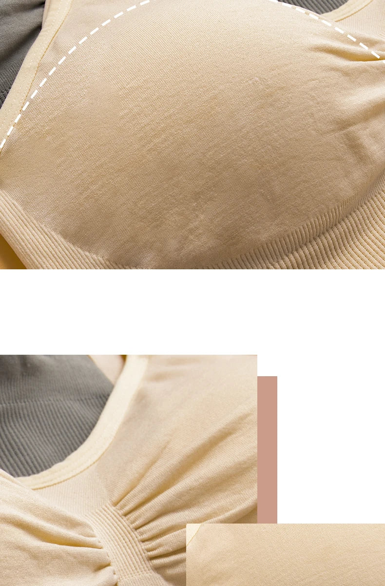 Soutien-gorge d'allaitement respirant sans couture - Soutien-gorge de maternité grande taille avec maintien