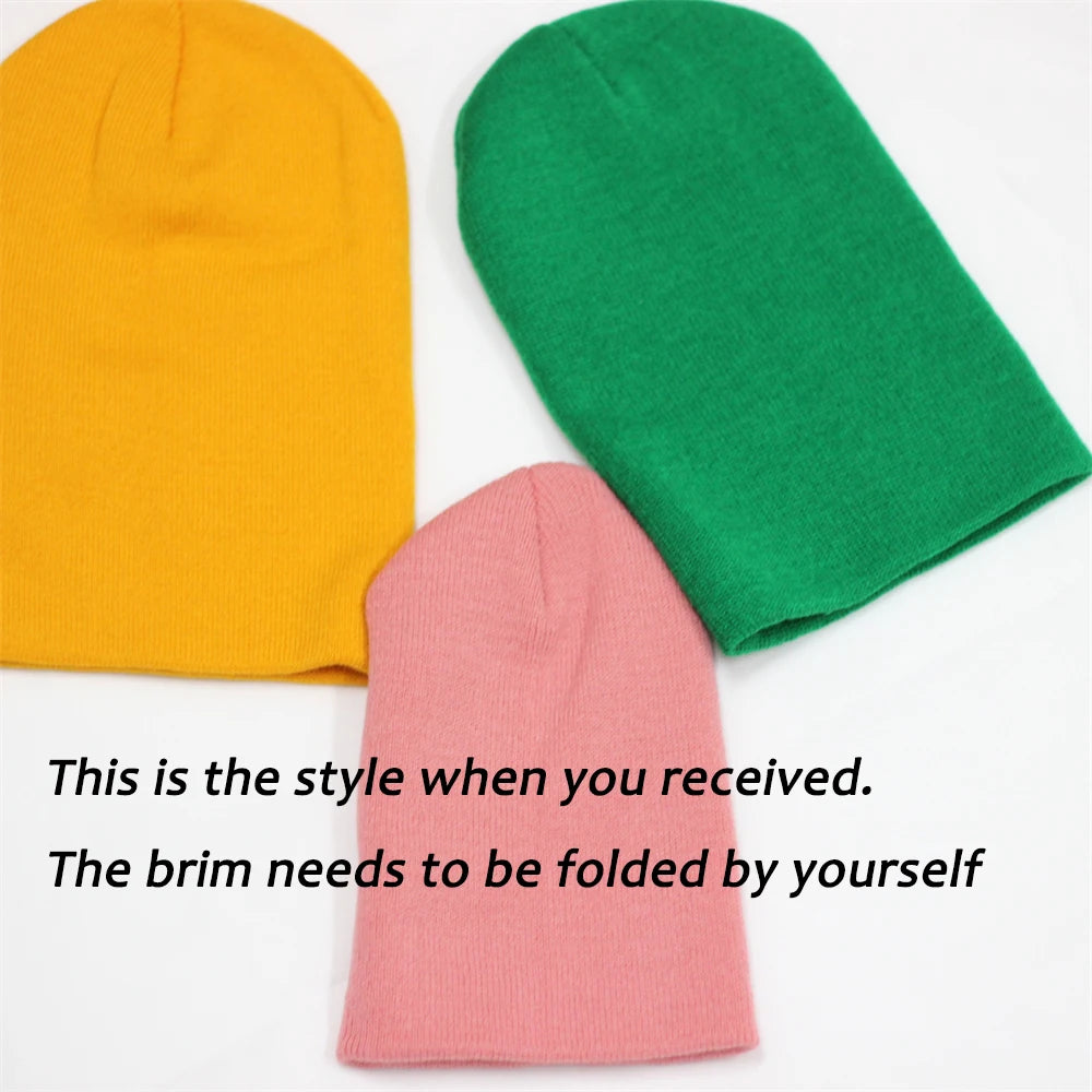 Bonnets Famille Assortis - Papa Maman Enfant Bébé - Coton Tricoté Doux - Couleurs Pastel