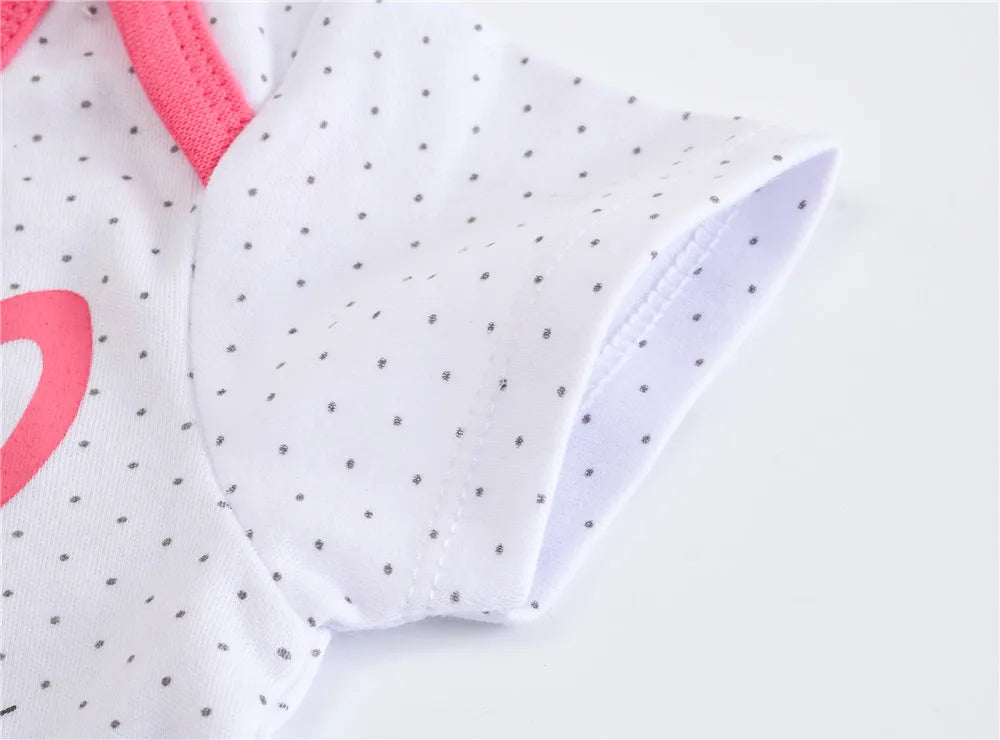 Bodies bébé fille lot de 3 ou 6 pièces - Vêtements d'été en coton manches courtes pour nouveau-nés 0-3 mois