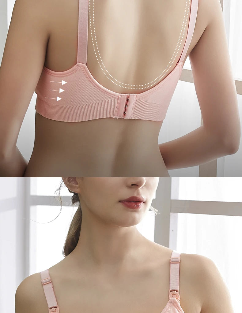 Soutien-gorge d'allaitement respirant sans couture - Soutien-gorge de maternité grande taille avec maintien