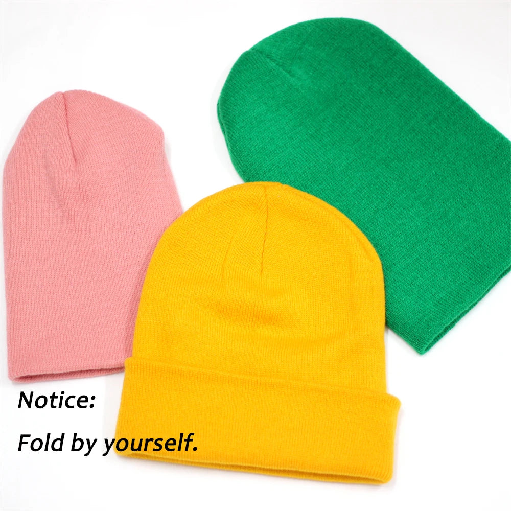 Bonnets Famille Assortis - Papa Maman Enfant Bébé - Coton Tricoté Doux - Couleurs Pastel
