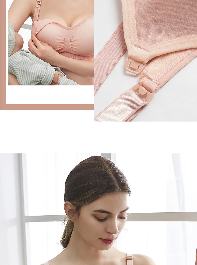 Soutien-gorge d'allaitement respirant sans couture - Soutien-gorge de maternité grande taille avec maintien