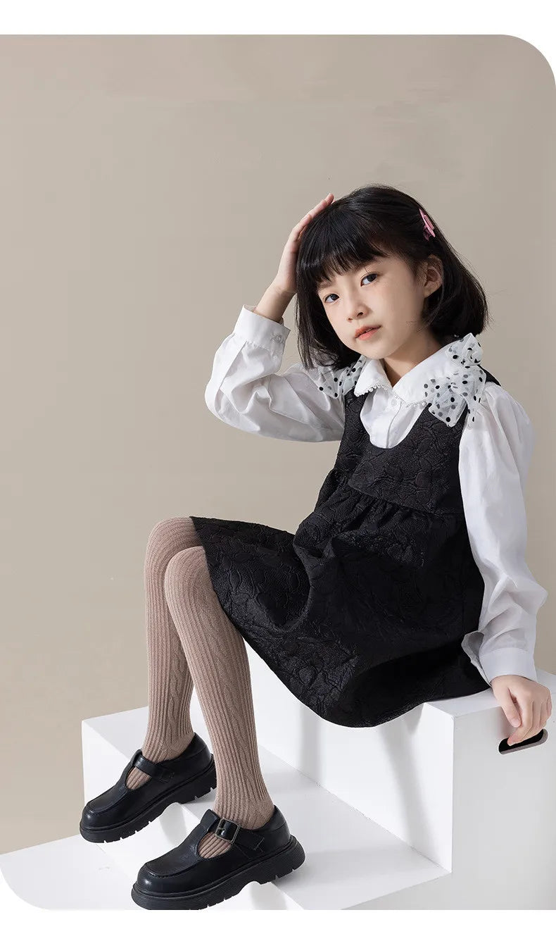 Collants en coton pour filles 0-12 ans - Collants respirants printemps automne hiver pour enfant et bébé
