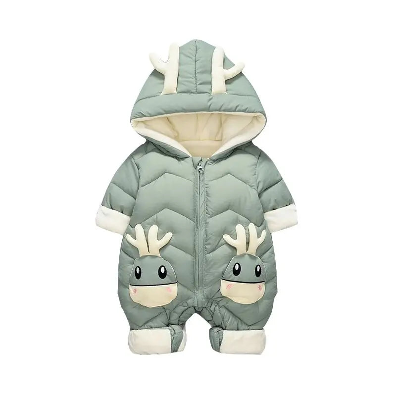 Combinaison d'Hiver pour Bébé - Velours Épais - Motif Cerf - 0 à 2 ans - OLEKID!