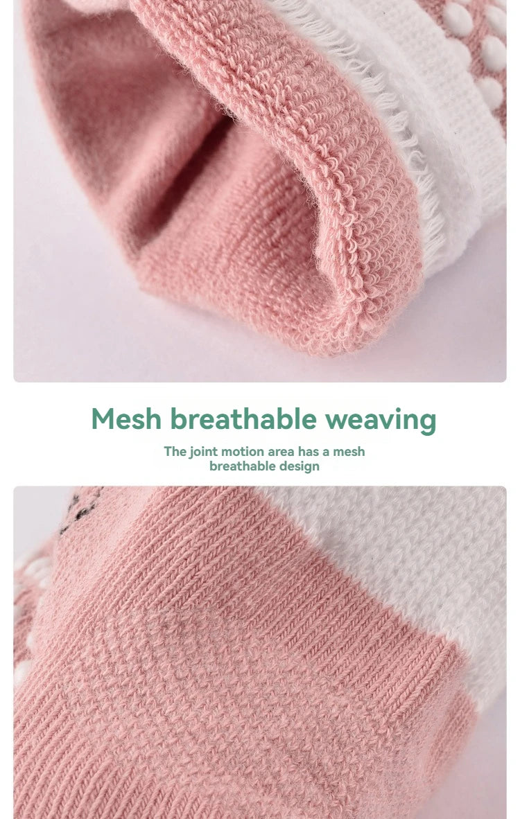 Genouillères Bébé Respirantes - Protection Genoux - Coton Doux - 0-3 ans