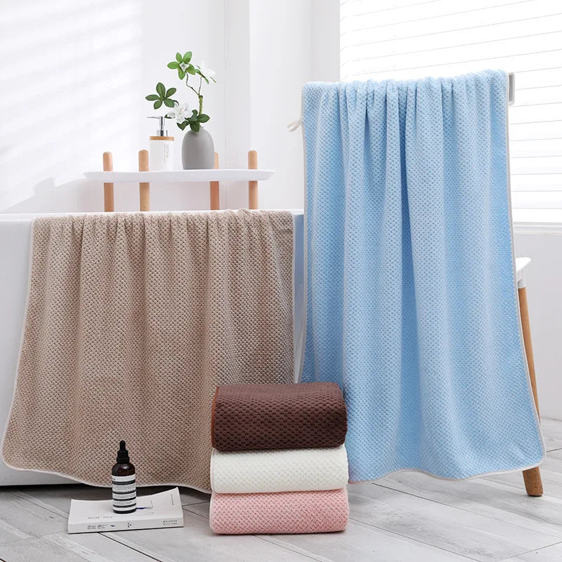 Serviette de Bain Bébé Ultra Douce - Peignoir en Polaire Corail - Couverture Emmaillotage