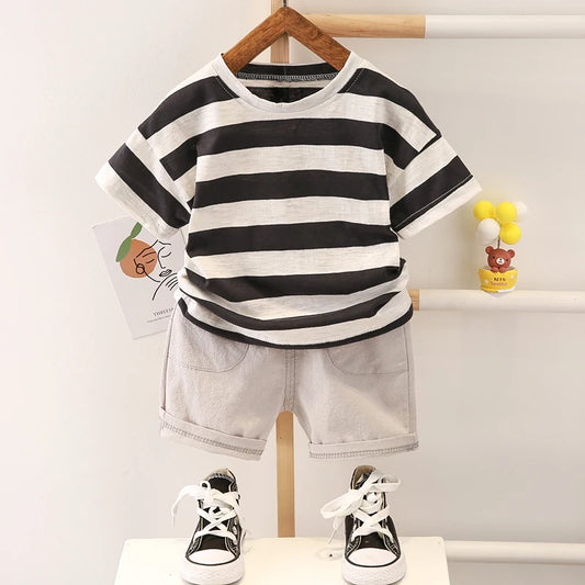 Ensemble Été Garçon - Coton - 2 Pièces - T-shirt + Short - 1 à 5 ans