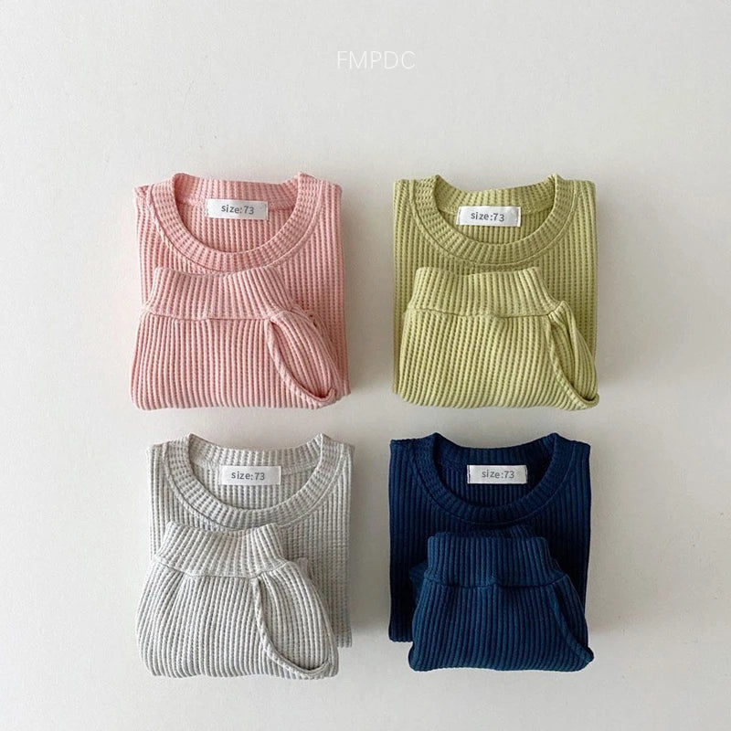 Ensemble Bébé Fille - Coton Tricoté - 2 Pièces - Haut + Pantalon - 1 à 3 ans