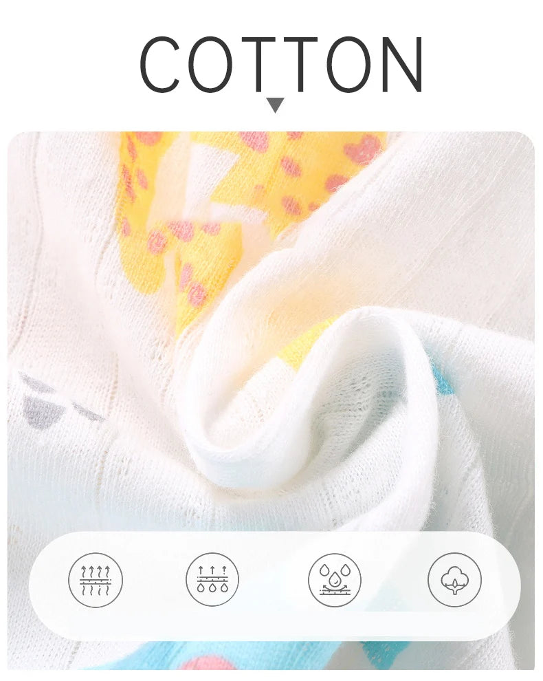 Ensemble bébé 2 pièces en coton imprimé - Débardeur + Short respirant pour filles et garçons - Été