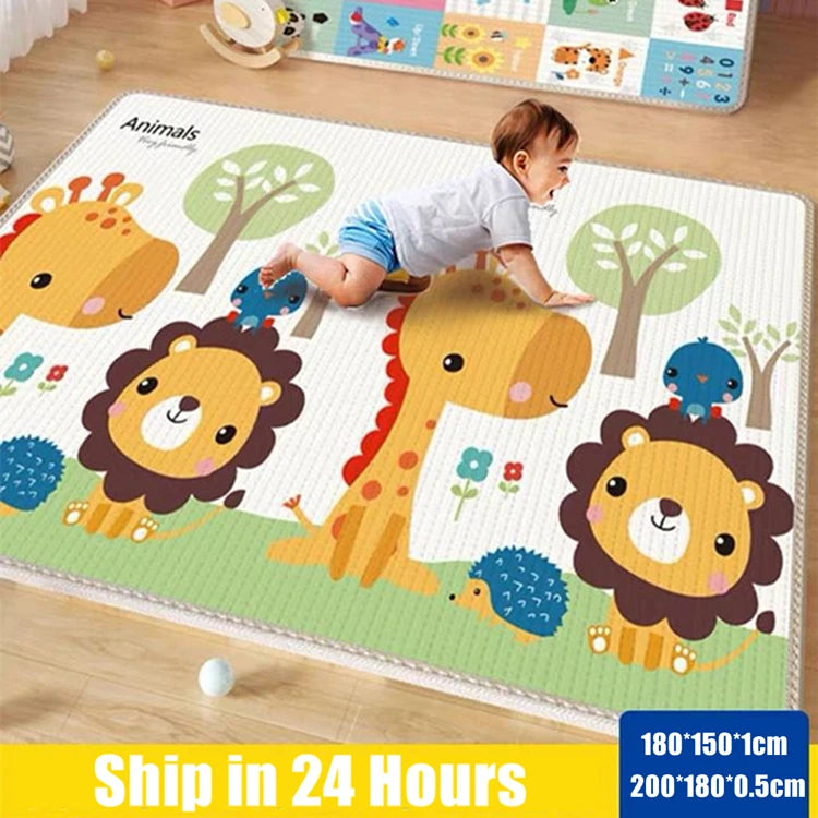 Tapis de Jeu pour Bébé - EPE Non-Toxique - 5 Tailles - Double Face - Sécurité Enfant