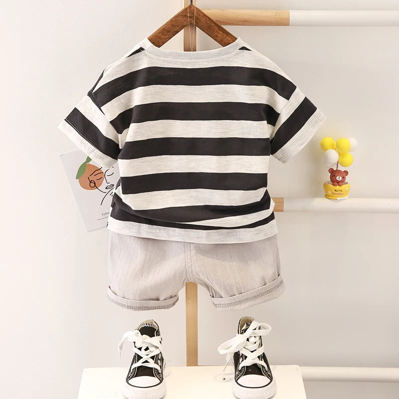 Ensemble Été Garçon - Coton - 2 Pièces - T-shirt + Short - 1 à 5 ans