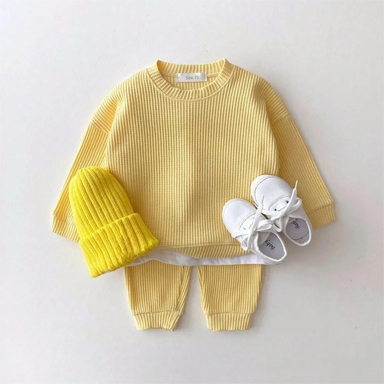 Ensemble Bébé Fille - Coton Tricoté - 2 Pièces - Haut + Pantalon - 1 à 3 ans