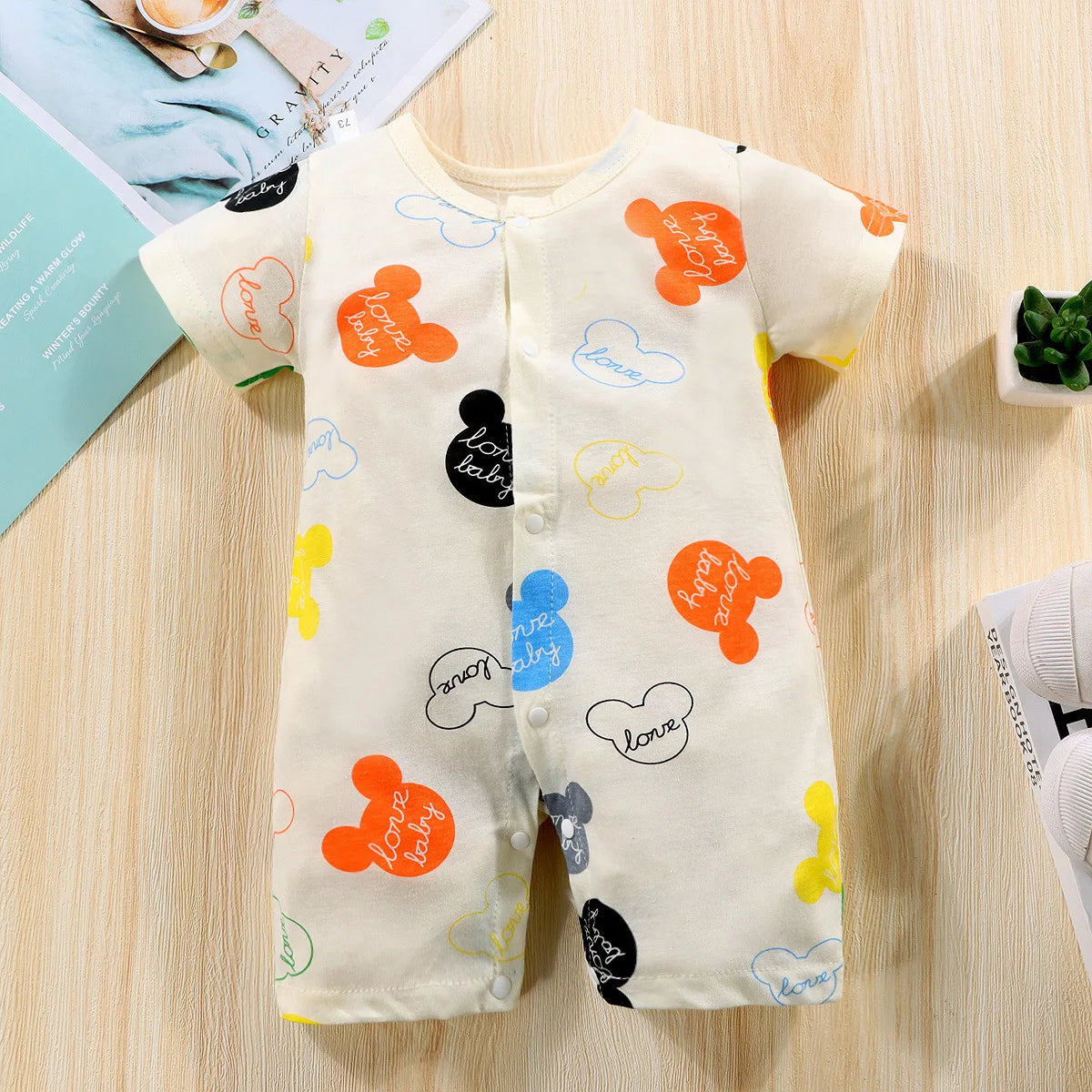 Body Bébé Mickey Mouse Disney - Manches Courtes - Coton Doux - 0-18 mois