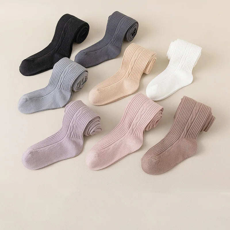Collants en coton pour filles 0-12 ans - Collants respirants printemps automne hiver pour enfant et bébé