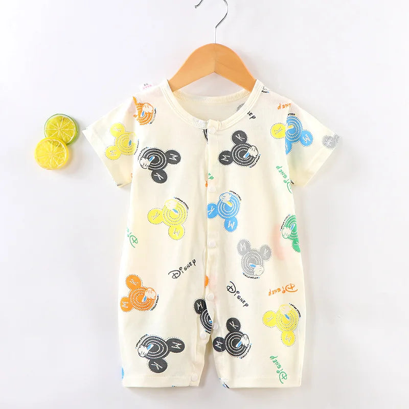Body Bébé Mickey Mouse Disney - Manches Courtes - Coton Doux - 0-18 mois