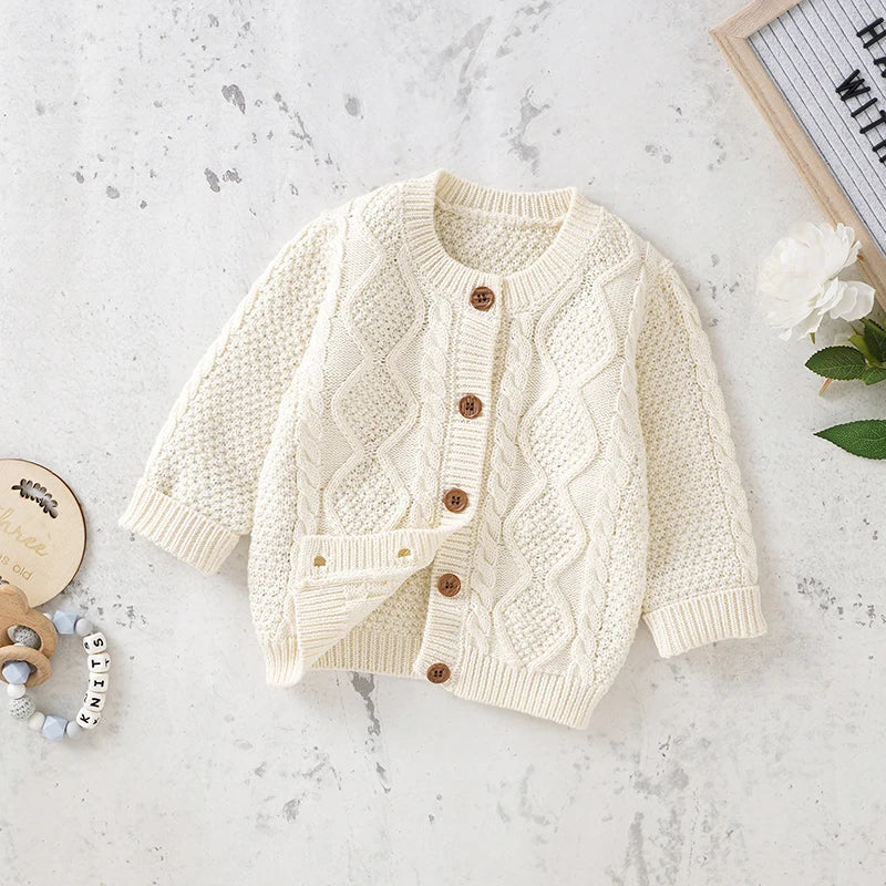 Ensemble Nouveau-né Tricoté - Pull + Pantalon - Coton Doux - 0 à 18 mois