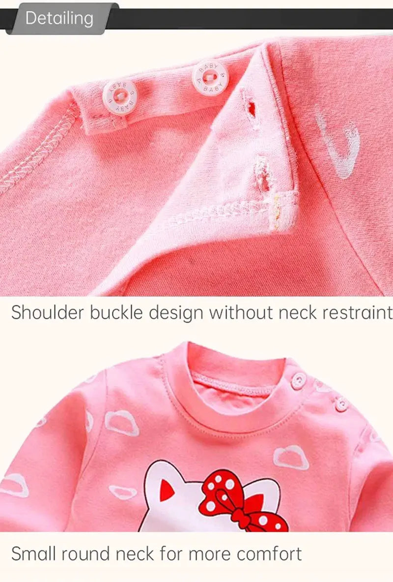 Ensemble Pyjama Enfant en Coton - Automne Hiver - Fille et Garçon - Sous-vêtements Chauds