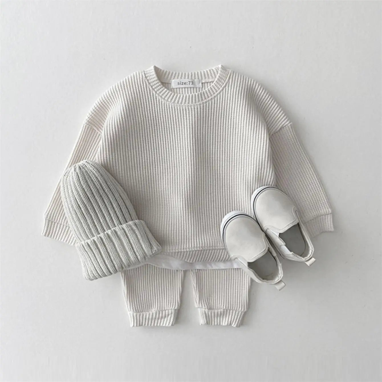 Ensemble Bébé Fille - Coton Tricoté - 2 Pièces - Haut + Pantalon - 1 à 3 ans