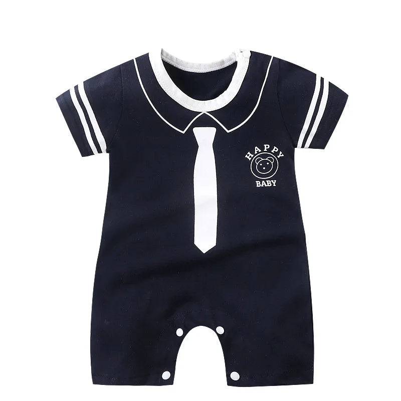 Combinaison d'été pour bébé fille et garçon de 0 à 12 mois - Déguisement bébé - Vêtements bébé en coton - Motif dessin animé