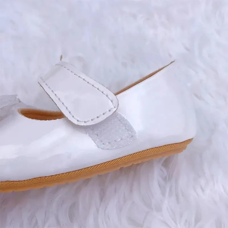 Chaussures Mary Jane bébé fille avec nœud et strass - Chaussures de marche légères antidérapantes printemps automne