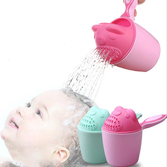 Bonnet de bain bébé mignon à motifs de dessins animés - Gobelet à shampoing pour tout-petits