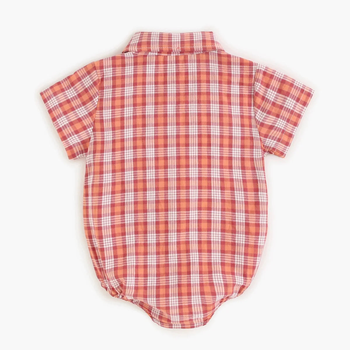 Body Manches Courtes pour Bébé Garçon - Coton Doux - Motif Carreaux - 0 à 12 mois