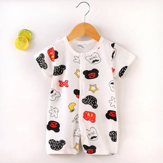 Body Bébé Mickey Mouse Disney - Manches Courtes - Coton Doux - 0-18 mois