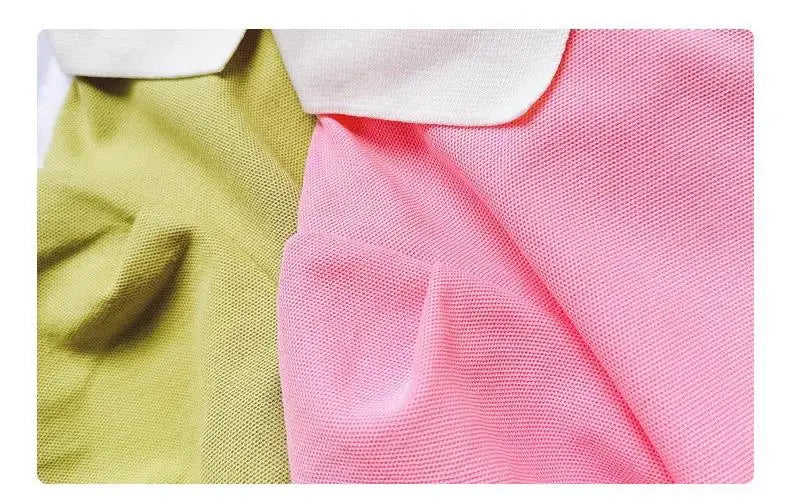 Robe d'été fille à col rayée motif fraise - Robe décontractée pour filles de 1 à 10 ans