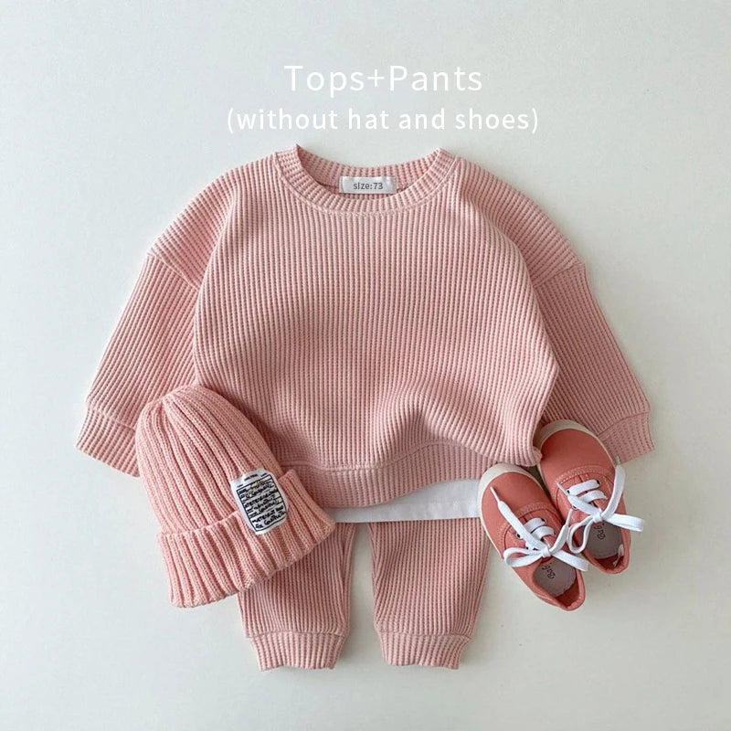 Ensemble Bébé Fille - Coton Tricoté - 2 Pièces - Haut + Pantalon - 1 à 3 ans