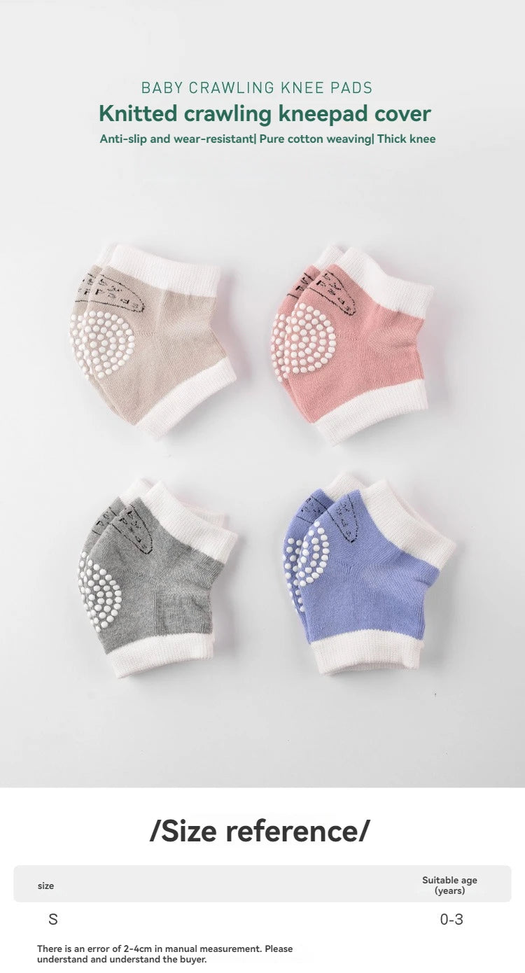 Genouillères Bébé Respirantes - Protection Genoux - Coton Doux - 0-3 ans