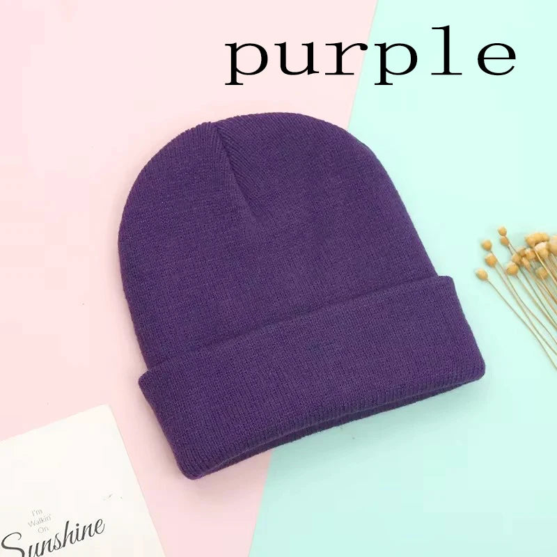 Bonnets Famille Assortis - Papa Maman Enfant Bébé - Coton Tricoté Doux - Couleurs Pastel