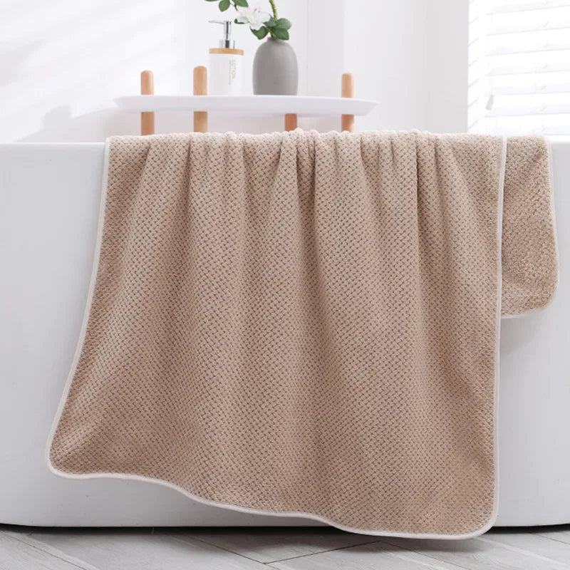 Serviette de Bain Bébé Ultra Douce - Peignoir en Polaire Corail - Couverture Emmaillotage