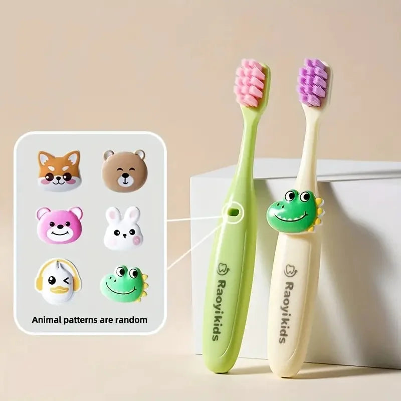 Kit de 8 Brosses à Dents pour Enfants - Animaux Cartoon - Poils Souples - 2 à 6 ans