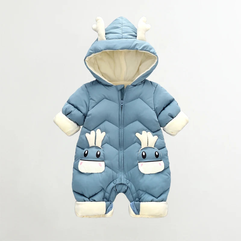 Combinaison d'Hiver pour Bébé - Velours Épais - Motif Cerf - 0 à 2 ans - OLEKID!