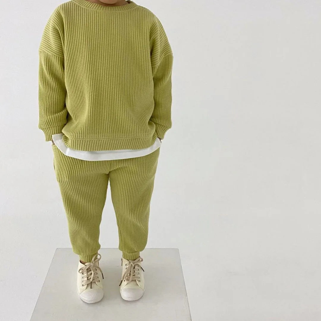 Ensemble Bébé Fille - Coton Tricoté - 2 Pièces - Haut + Pantalon - 1 à 3 ans