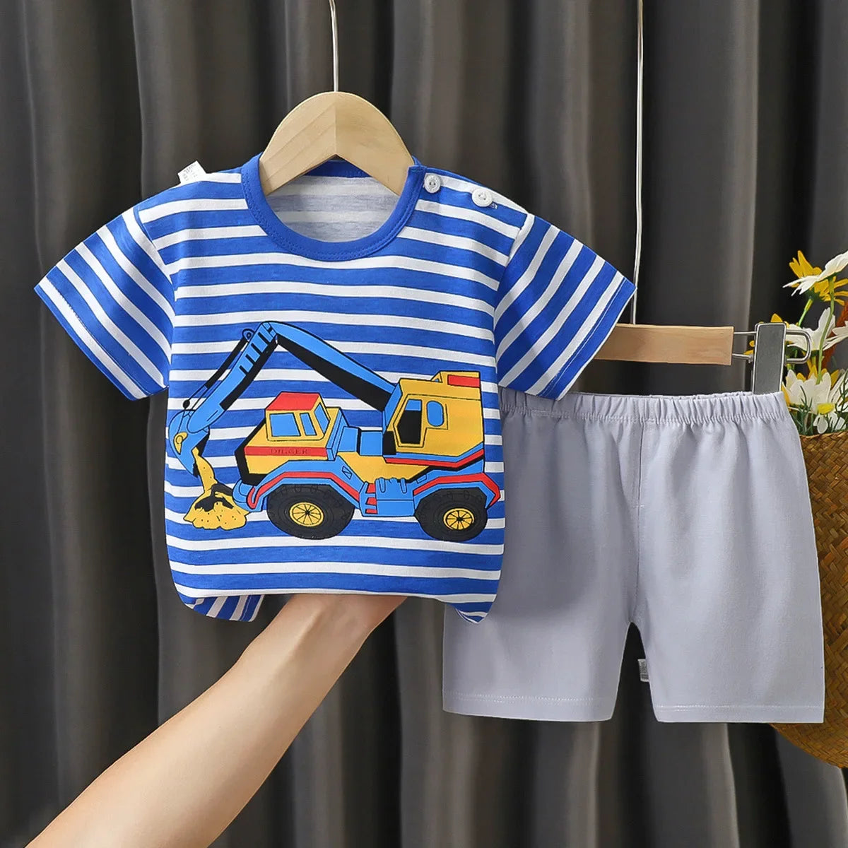 Ensemble Été Enfant 2 Pièces - T-shirt et Short en Coton - Fille et Garçon - 0-6 ans