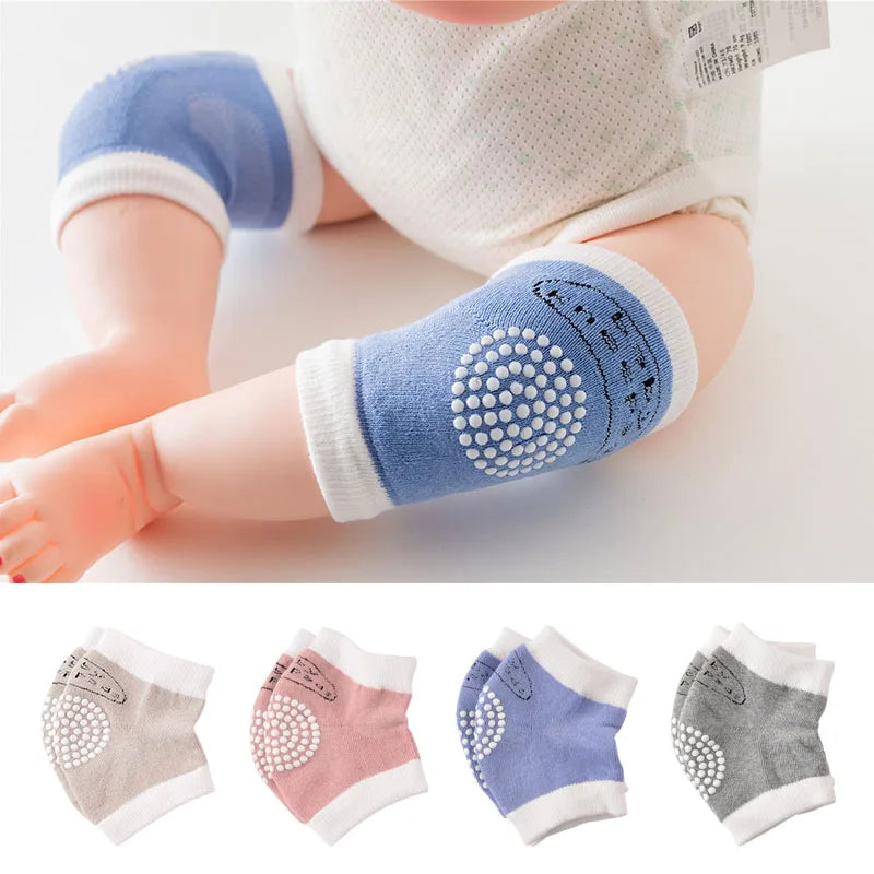 Genouillères Bébé Respirantes - Protection Genoux - Coton Doux - 0-3 ans