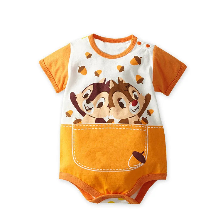 Combinaison d'été pour bébé fille et garçon de 0 à 12 mois - Déguisement bébé - Vêtements bébé en coton - Motif dessin animé