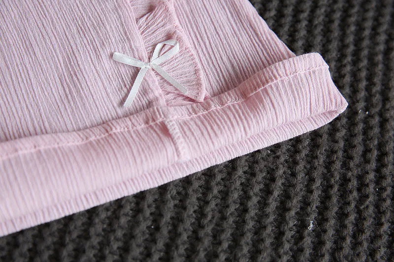 Ensemble 2 pièces pour bébé fille - Robe à col rond imprimé nœud et volants + chapeau - Idéal pour les nouveau-nés de 0 à 9 mois