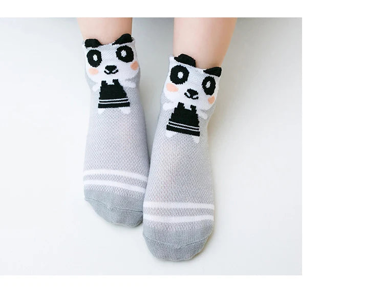Lot de 5 Paires de Chaussettes Bébé en Coton - Maille Respirante - 0-2 ans