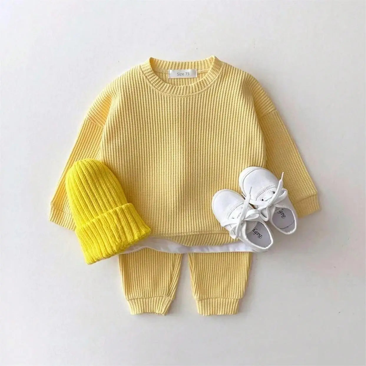 Ensemble Bébé Fille - Coton Tricoté - 2 Pièces - Haut + Pantalon - 1 à 3 ans