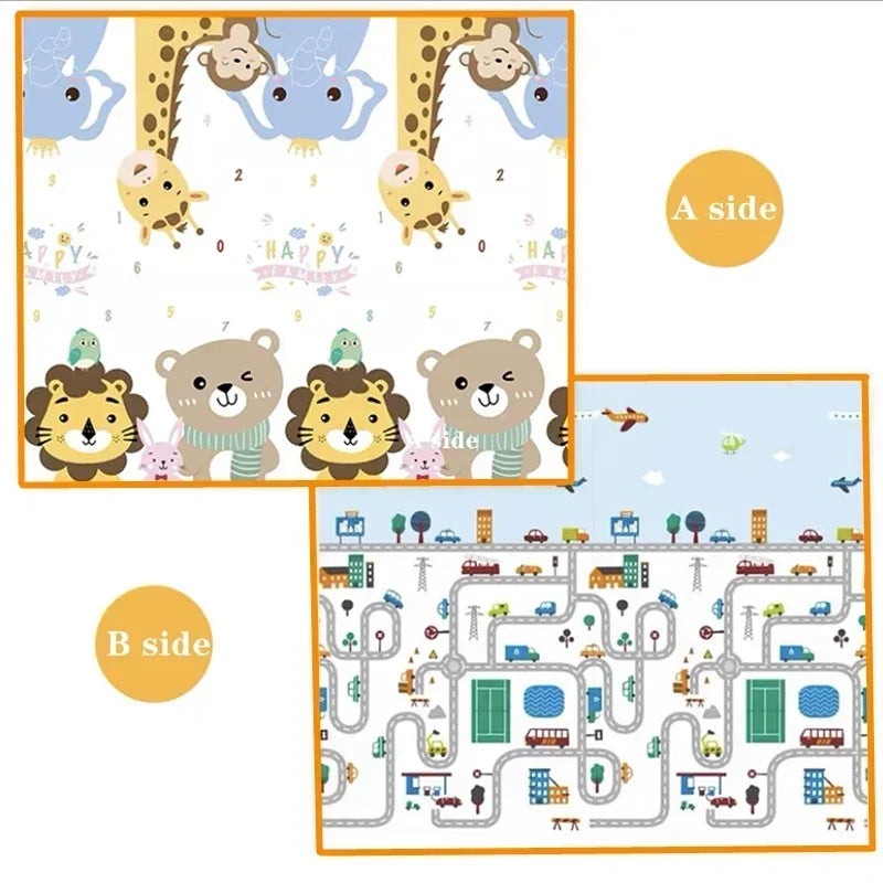 Tapis de Jeu pour Bébé - EPE Non-Toxique - 5 Tailles - Double Face - Sécurité Enfant