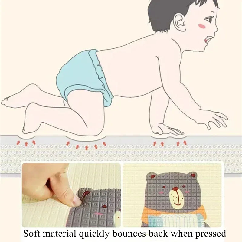 Tapis de Jeu pour Bébé - EPE Non-Toxique - 5 Tailles - Double Face - Sécurité Enfant