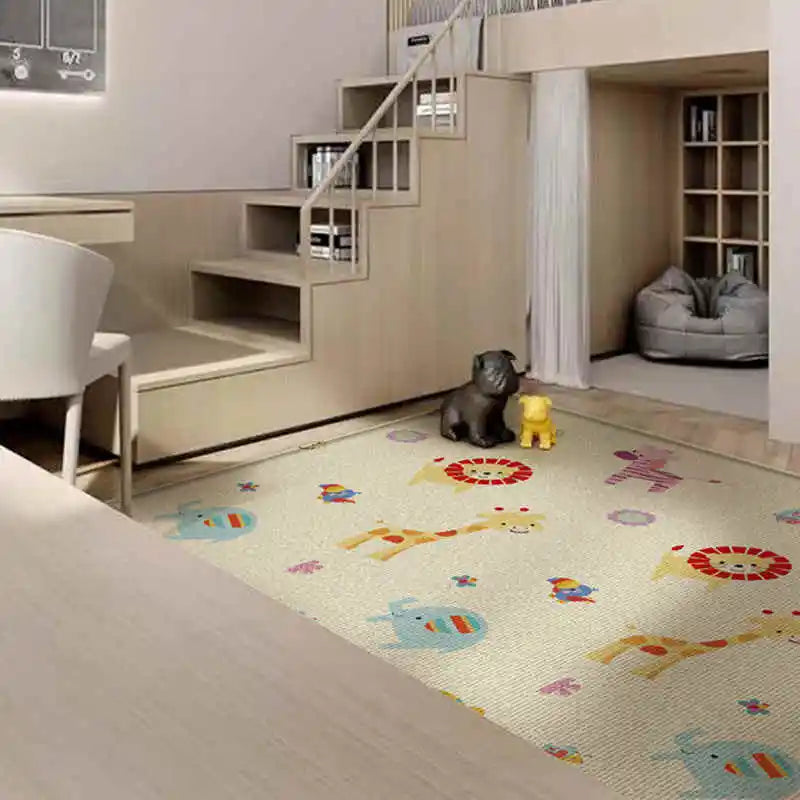 Tapis d'Activités pour Bébé - Double Face - Motifs Cartoon - Imperméable - 177x63.5cm