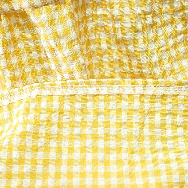 Robe princesse fille manches bouffantes - Robe de fête à carreaux et fleurs pour bébé et enfant - Costume d'anniversaire