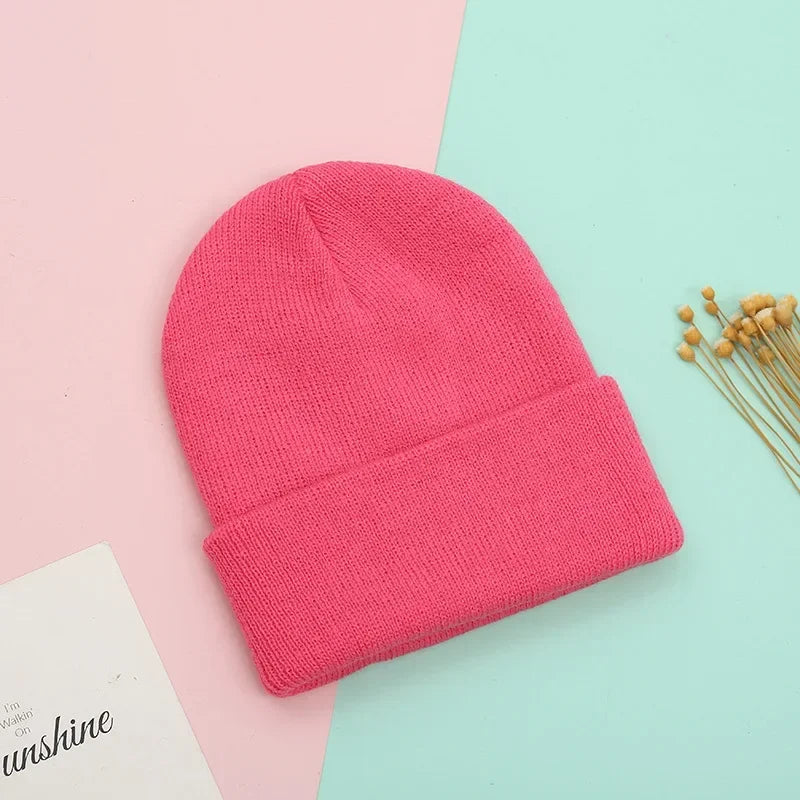 Bonnets Famille Assortis - Papa Maman Enfant Bébé - Coton Tricoté Doux - Couleurs Pastel