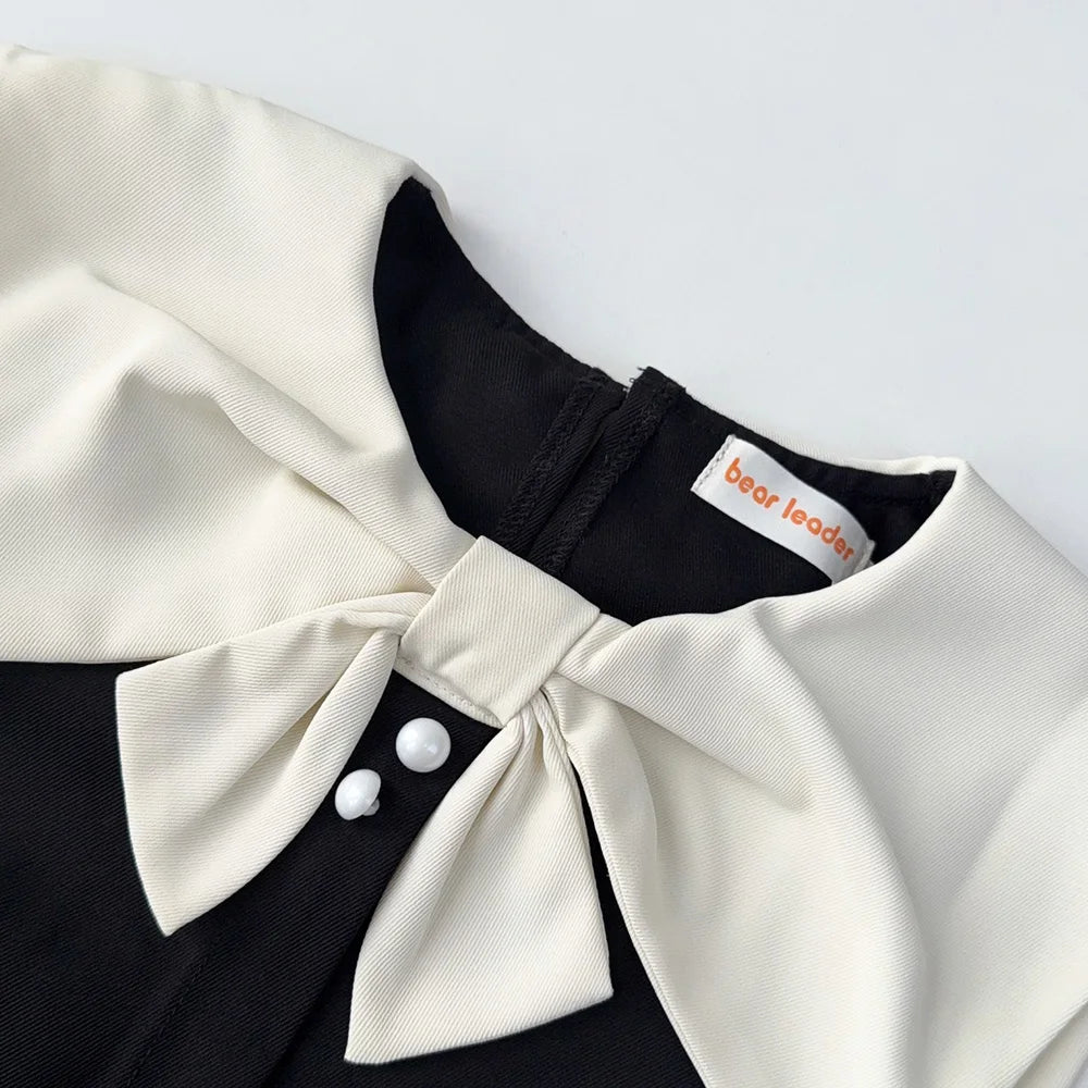 Robe princesse fille sans manches avec décoration nœud - Robe d'été pour anniversaire et fête - 2 à 7 ans
